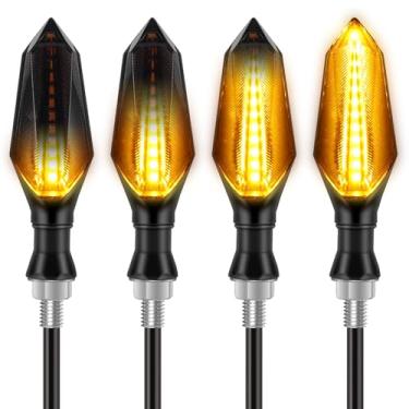 Imagem de Kinstecks 4 peças indicadores de mudança de direção para motocicleta, 12 V, para motocicleta, scooter, quadriciclo, Harley Kawasaki, Yamaha, Suzuki, off-road