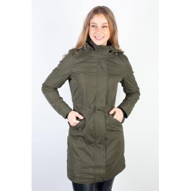 Imagem de Parka feminina impermeável com capuz removível 84176 - Fluffy, P, Verd
