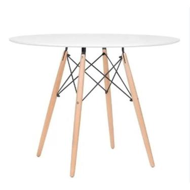 Imagem de Mesa De Jantar Redonda Eames Eiffel 110cm Branca