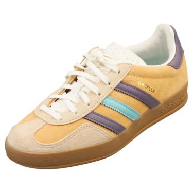 Imagem de adidas Tênis masculino Gazelle Indoor, Laranja brilhante/violeta sombra/branco, 37