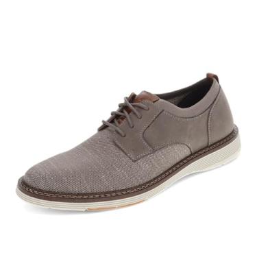Imagem de DOCKERS Sapato Oxford masculino Edgehill de malha e couro sintético casual com cadarço, Cinzento-acastan, 44
