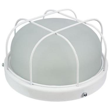 Imagem de Plafon Popular Branco com grade vidro Fosco - CM GLASS - CLEIDE O. M. 