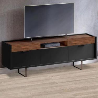 Imagem de Rack para tv berlim 1,80 casa d preto/dakota - village móveis