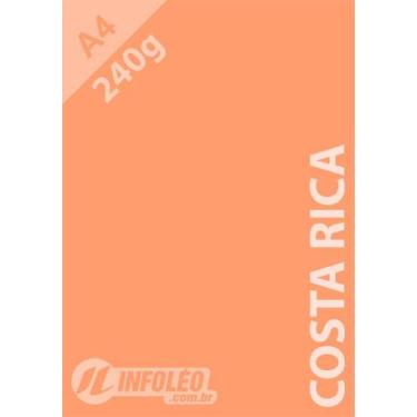 Imagem de Papel Color Plus A4 240 gramas Costa Rica (Coral), 10 Folhas