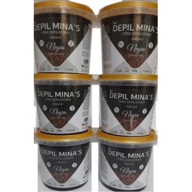 Imagem de Kit DEPIL MINAS contendo 6 potes 300g Cera Depilatória Hidrossolúvel N