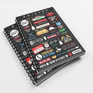 Imagem de Caderno Universitário 96 Fls Serie Friends Mod. 01 - Premium