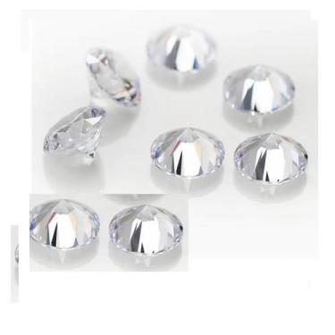 Imagem de Pedrs Zircônia 4 mm Cúbica Branca Redonda Alta qualidade Cor branca 10