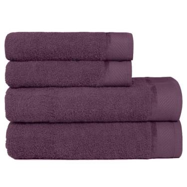 Imagem de Jogo De Toalha Banhão 4 Peças Eleganz Lmpeter Purpura