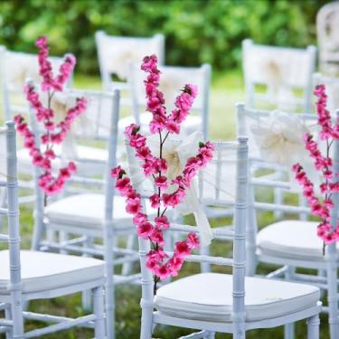 Imagem de 4 Galhos Flores de Cerejeira Artificial Charme Rústico para Casamentos