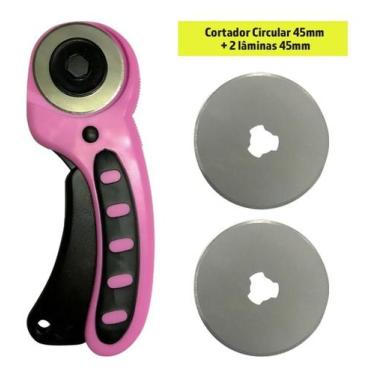 Imagem de Cortador Circular Manual com Disco 45mm 2 Laminas Reservas Para Papel 
