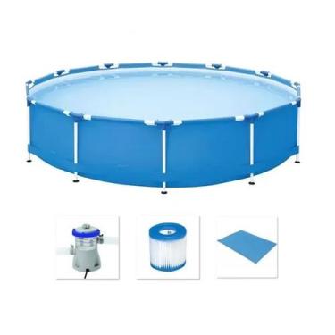 Imagem de Piscina Bestway 6473 Litros Estrutural com Bomba Filtrante 220v e FORR