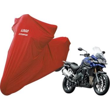 Imagem de Capa Cobrir Moto Triumph Tiger Explorer De Tecido Lycra - Mz, Vermelha