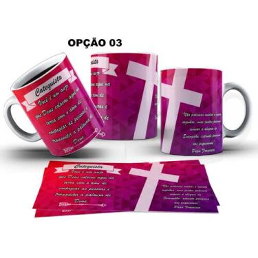 Imagem de Caneca 325ml Catequista Catecismo Igreja Católica Evangélica - LARANJA