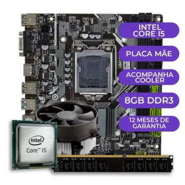 Imagem de Kit Upgrade Intel Core I5 + Placa Mãe H61 + 8gb Ram - TDMS