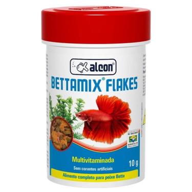 Imagem de Alimento completo Ração em Flocos para Peixe Betta Bettamix Flakes Alcon 10g