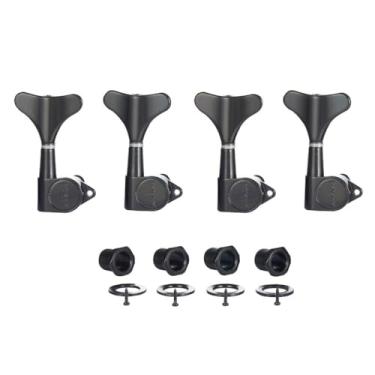 Imagem de KAISH 4 cordas 18:1 afinadores de baixo selados para baixo afinador de guitarra para baixo Ibanez/Yamaha estilo acústico/baixo elétrico preto