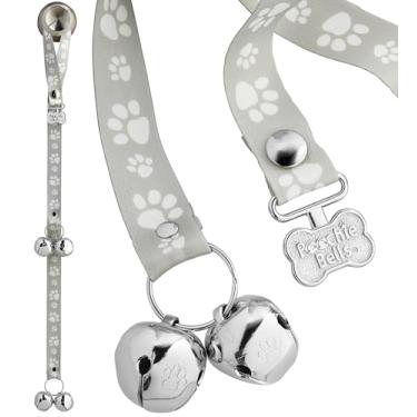 Imagem de PoochieBells The Original Potty Training Bells for Doggie Potty Bells for Doggie Bells, Easy Puppy Training, Alto e Durável Sinos Pendurados para Porta, Assinatura Bege