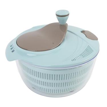 Imagem de Secador de Alface Giratório de Salada, Secador de Vegetais Rotativo Com Manivela, Lavadora de Vegetais Com Peneira, Cesta de Drenagem Giratória de Vegetais, Tigela Giratória