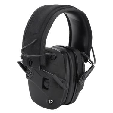 Imagem de Protetor de Orelha Eletrônico Com Cancelamento de Ruído, Fone de Ouvido Com Microfone Premium para Prática de Caça e Tiro (BLACK)