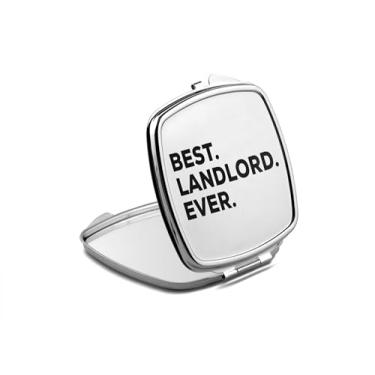 Imagem de SpreadPassion Espelho compacto Landlord, presente de proprietário, melhor espelho fotográfico Landlord Ever, espelho de maquiagem de viagem pequeno espelho portátil, espelho de bolso portátil, ideia