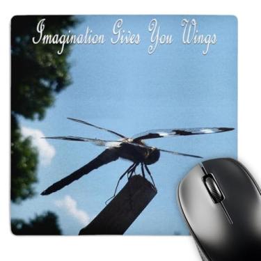Imagem de 3dRose Mouse pad LLC 20 x 20 x 0,65 cm Dragonfly Inspires Imagination (mp_27139_1)