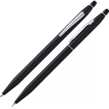 Imagem de Cross Conjunto de caneta esferográfica preta clássica recarregável e lapiseira de 0,5 mm em caixa de presente premium