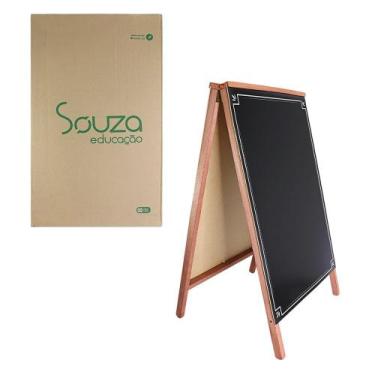 Imagem de Cavalete Negro Decorado para Propaganda Dupla Face - Souza