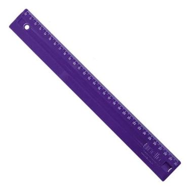 Imagem de Régua Acrílica 30cm Pop Roxa Dello Cor Roxo