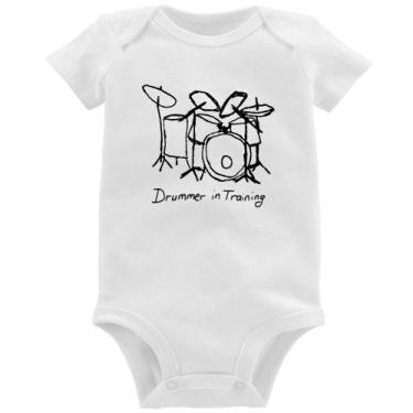Imagem de Body Bebê Drummer in Training - Foca na Moda, Branco, G