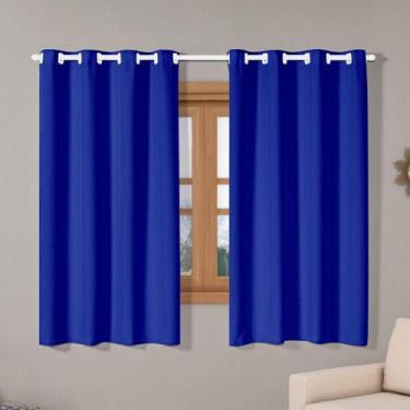 Imagem de Cortina Isa Varão Tecido Oxford 2,80M X 1,60M P/  Azul Royal - CASA SC