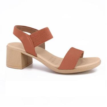 Imagem de Sandalia usaflex em couro elastico ref uc22003 feminino, 36, Marrom es