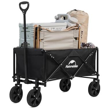 Imagem de Naturehike Vagão dobrável com rodas dobrável, carrinho de praia de 136 kg, carrinho de carrinho de jardim resistente portátil – vagão utilitário de grande capacidade para compras, acampamento, jardim,