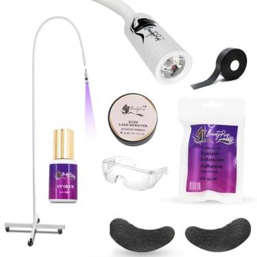 Imagem de BeautyPros Luz Uv Para Extensão De Cílios - Lâmpada De Luz De Cílios De Cura De Gel Uv Com Pedal De Led - Lâmpada De Cílios Ajustável Para Artistas De Cílios, Técnicos De Unhas, Estúdios De Maquiage