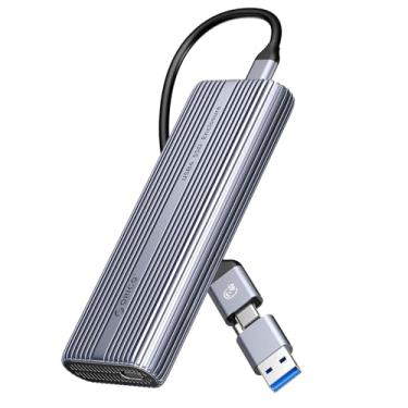 Imagem de ORICO Gabinete Ssd M.2 Nvme De 40 Gbps Com Ventilador De Resfriamento, Adaptador M.2 De Alumínio Sem Ferramentas Compatível Com Thunderbolt 4/3 Usb3.2/3.1/3.0/2.0, Capacidade Máxima De 8 Tb