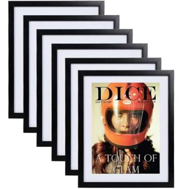 Imagem de CheeFun Moldura De Exibição De Revista Esportiva De 6 Peças: Molduras De Revista Pretas Para Parede, Para Revistas De 8,5 X 11,25 Polegadas, Proteção Uv, Porta-Retratos, Vitrine