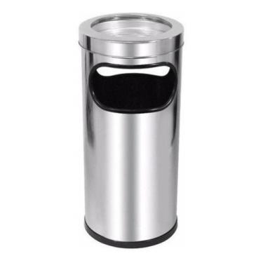 Imagem de Cinzeiro Com Lixeira Para Condomínios E Empresas - Aço Inox - JSN