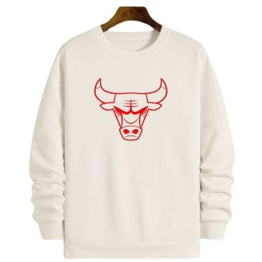 Imagem de Blusa Moletom Gola Basquete Chicago Logo Bullss 23 Basketball
