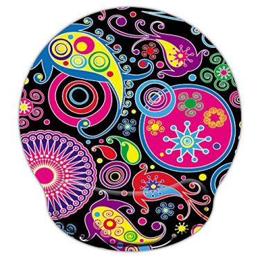 Imagem de eyscar Mouse pad suporte de pulso ergonômico com espuma viscoelástica - Mousepad antiderrapante para escritório, jogos, computador, laptop e Mac, alívio da dor, em casa ou no trabalho (MPH-1914)