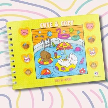 Imagem de Livro de Colorir Estilo Bobbie Goods Cozy Friends Capa Dura Holográfic