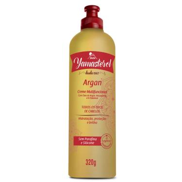Imagem de Creme Multifuncional Nutrição 320g Yamasterol Argan Yamá Antifrizz Cabelos Cacheados e...