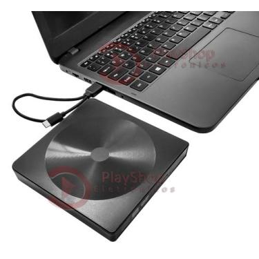 Imagem de Gravador Dvd Cd Externo Usb 3.0 e TIPO C Alta Velocidade 5gbps - PlayS