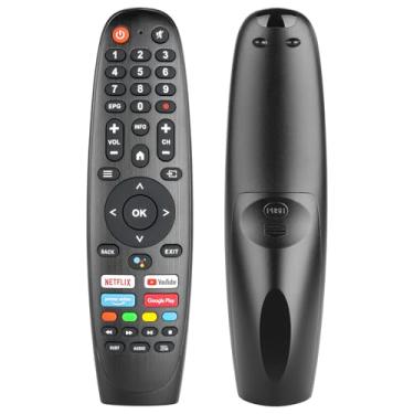 Imagem de Controle remoto compatível com SANSUI/BLAUPUNKT/Caixun/ARRQW TV EC32V2HA EC40V2FA Controlador de substituição com botões Netflix PrimeVideo YouTube Google Play (sem função de voz)