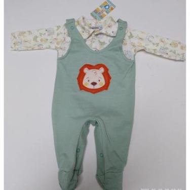 Imagem de Macacão Jardineira Longo Moletino Bebê Menino Zafielo Rf 609-Masculino