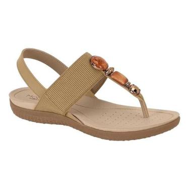 Imagem de Sandália Rasteira Feminina Ortopédica Modare Conforto, Tan, 38