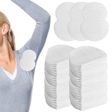 Imagem de 210 peças de almofadas de suor nas axilas, adesivos autoadesivos invisíveis de algodão antitranspirantes para homens e mulheres, absorventes descartáveis anti-suor para proteção de roupas no trabalho