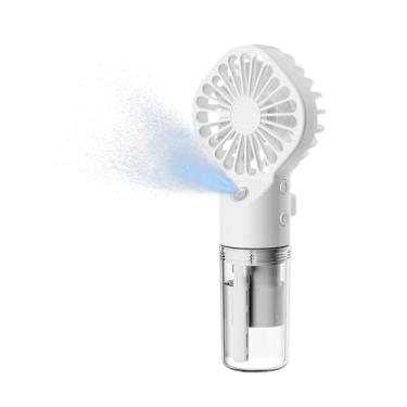 Imagem de Luxmars Ventilador portátil de nebulização, ventilador portátil, bateria recarregável, pequeno ventilador pessoal Mister, mini ventilador de 4 velocidades com spray para mulheres, homens, acampamento