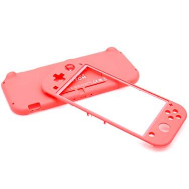 Imagem de Deal4GO Capa de proteção superior e inferior, placa traseira traseira traseira externa de plástico de substituição para Switch Lite HDH-S-JXE-C0 (rosa)