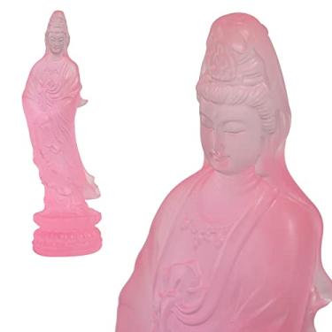 Imagem de Guan Yin Statue,Quan Yin, Kwan Yin in Wind, Kuan Yin Buddha Statue -Zen Meditating Statue, Goddess of Mercy and Compassion in Wind -Handmade for Meditation Yoga Zen Spiritual Feng Shui Decor