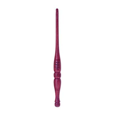 Imagem de Ganchos de crochê Divit Shilp Streamline ergonômico | Feito à mão de 17,78 cm Coração Roxo Madeira de Crochê agulha de tricô, trama de fios | Melhor presente! (Coração roxo, 8 mm)