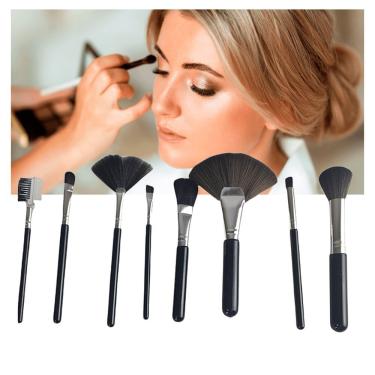 Imagem de Pincel Kit 8 Peças Maquiagem Sombra Corretivo